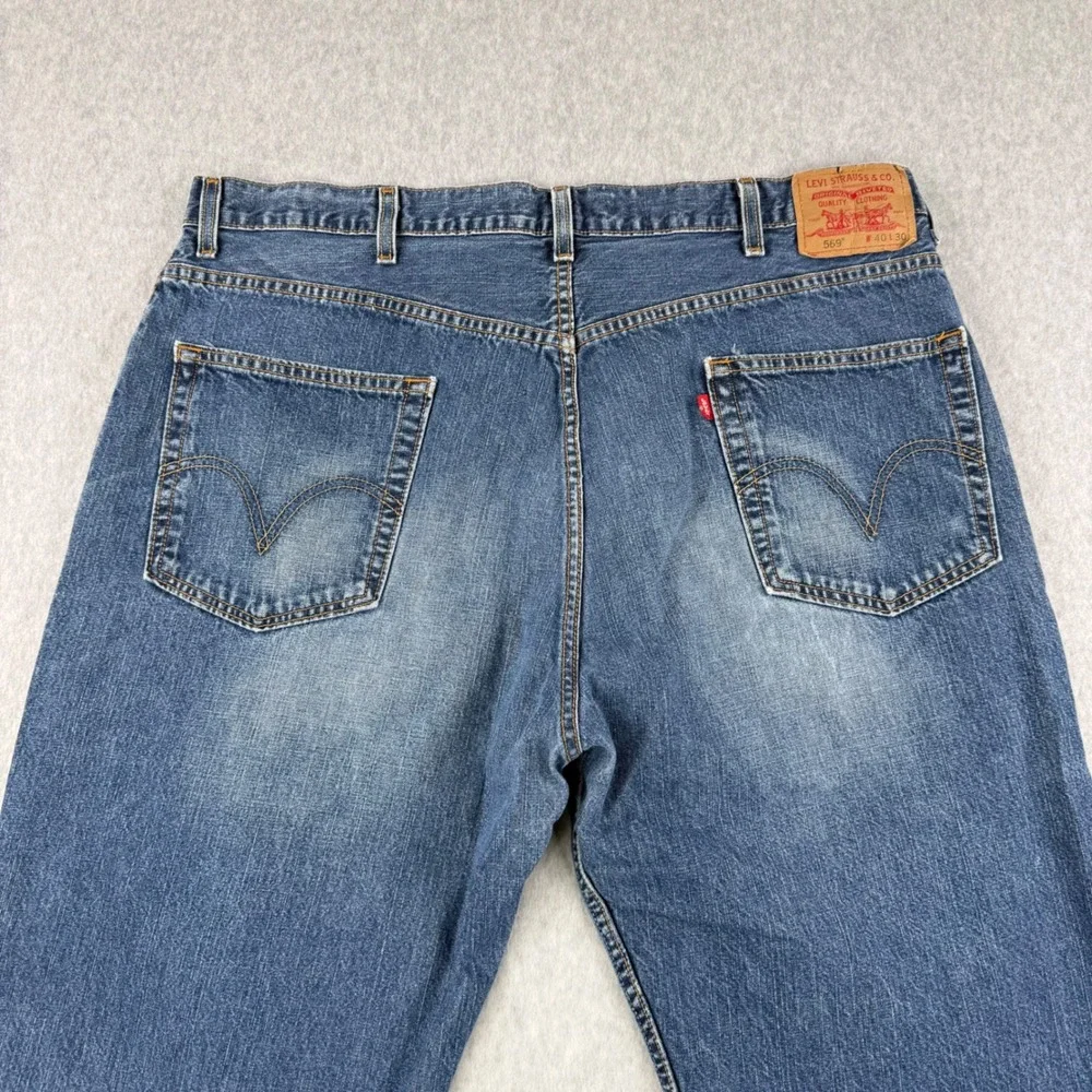 Vintage Levis Jeans Mens Fits 40x29‎ Blue 569 Baggy Loose Straight Skater Denim